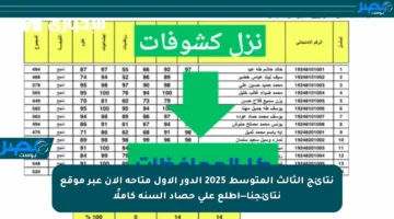 نتائج الثالث المتوسط 2025 الدور الأول متاحة الآن عبر موقع نتائجنا—اطلع على حصاد السنة كاملًا